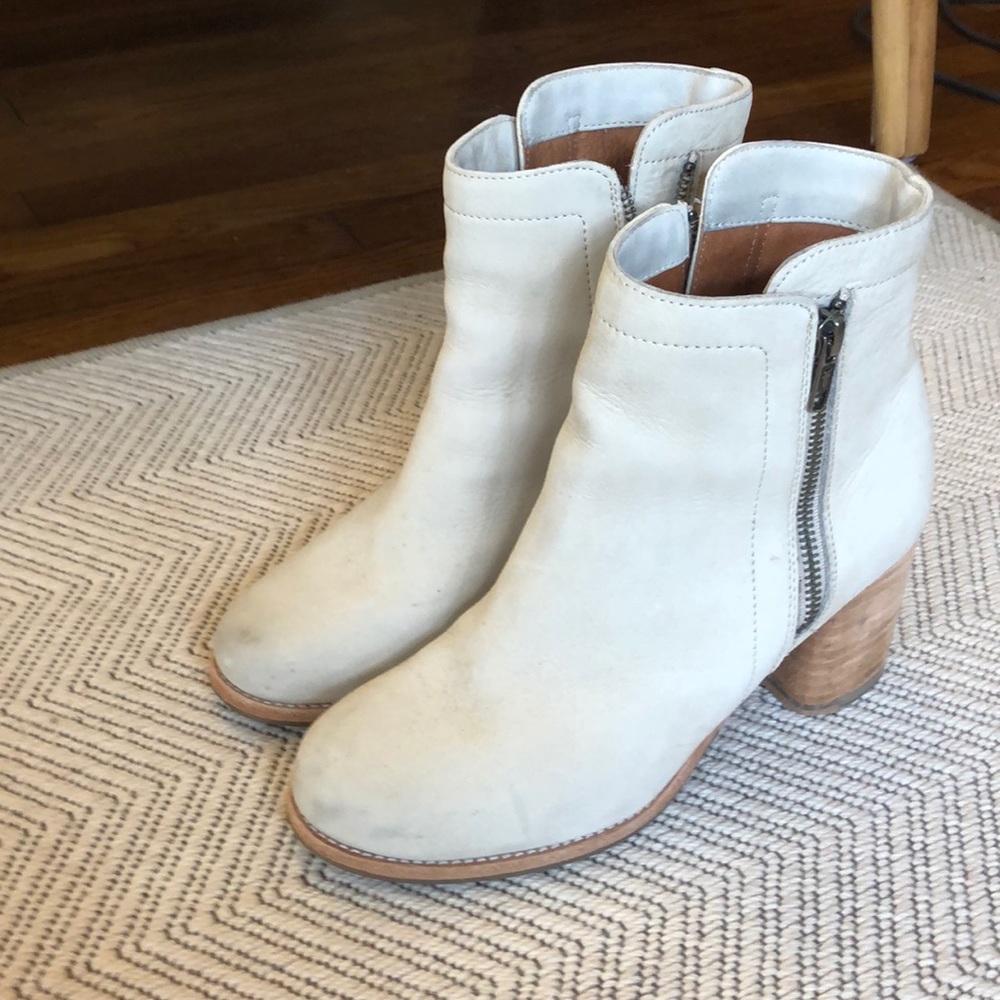 Cream Suede Boots